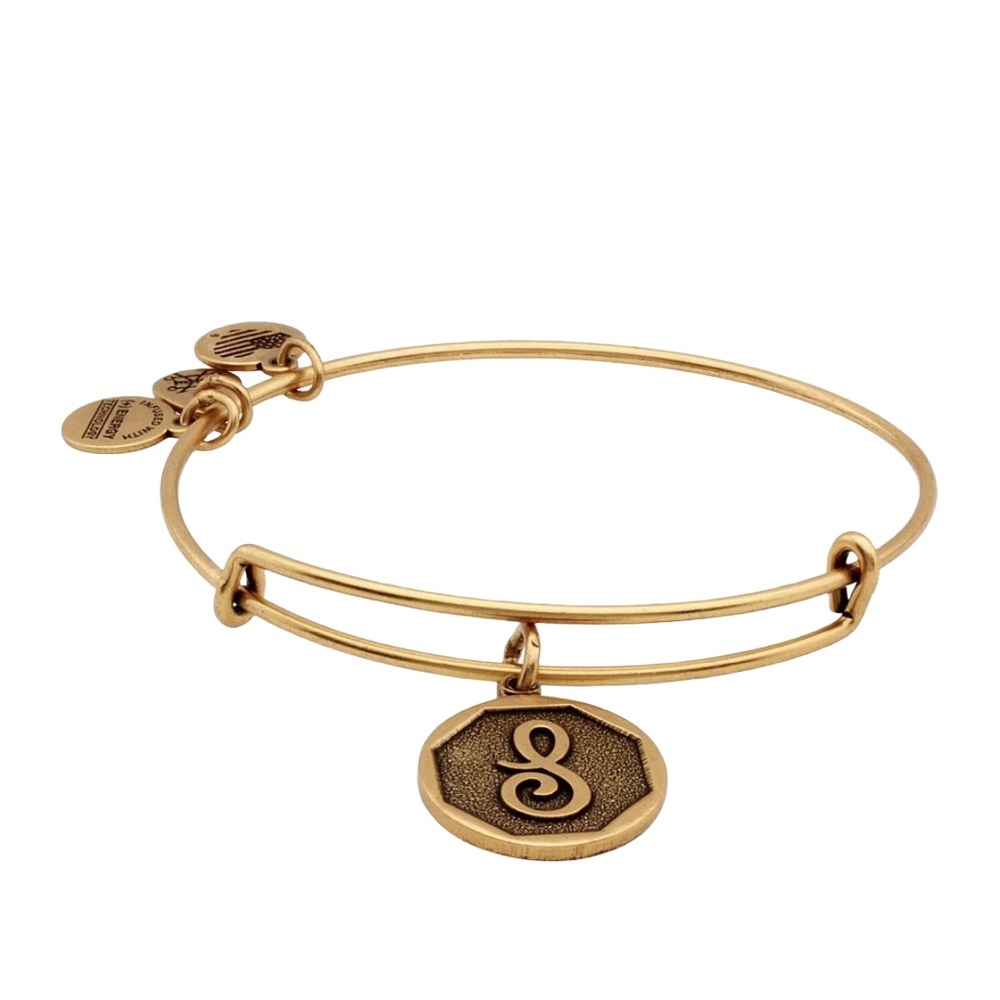 Alex And Ani Initial 'S' Charm Bangle (Goldtone) - image 1